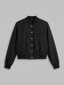 Zoagli Women's Cropped Snap Bomber Jacket